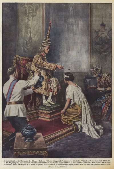 La coronación de los Soberanos de Siam de Achille Beltrame