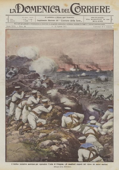 El fallido intento austriaco de retomar la isla de Pelagosa, los asaltantes repelidos por de Achille Beltrame