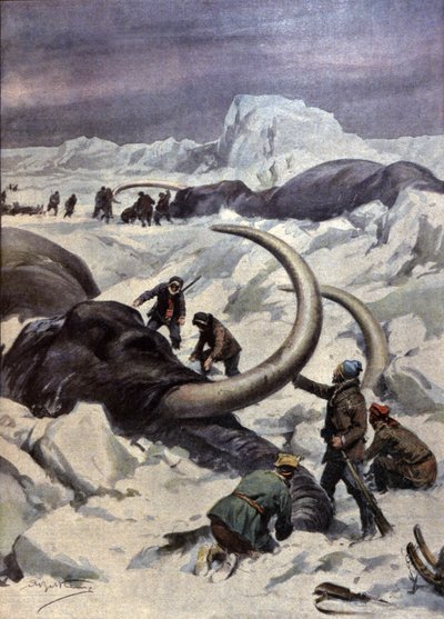 Mamuts en el Polo Norte de Achille Beltrame