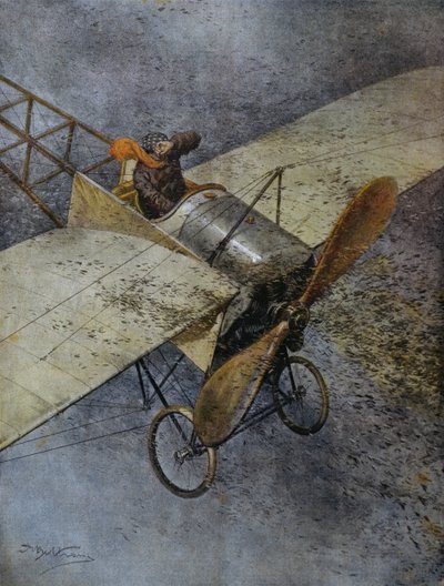 Avión de Mauvaise estrellándose tras ser golpeado por enjambres de langostas, cerca de Madrid, España, ilustración de Achille Beltrame de La Domenica del Corriere, 3 de junio de Achille Beltrame