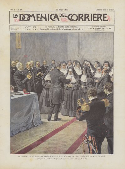 Módena, la entrega de la medalla a Sor Celeste, una heroína de caridad de Achille Beltrame