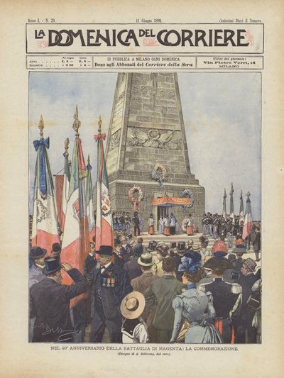 En el 40º aniversario de la batalla de Magenta, la conmemoración de Achille Beltrame