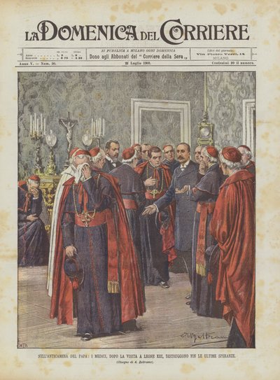 En la antesala del Papa, los médicos, después de la visita a León XIII, destruyen hasta las últimas esperanzas de Achille Beltrame