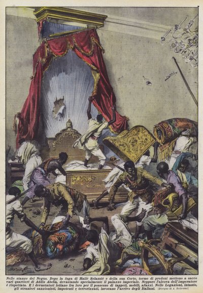 En las habitaciones del Negus de Achille Beltrame