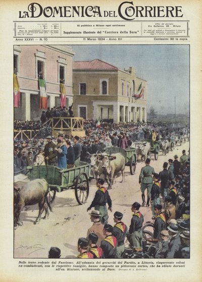 En las tierras redimidas por el Fascismo de Achille Beltrame