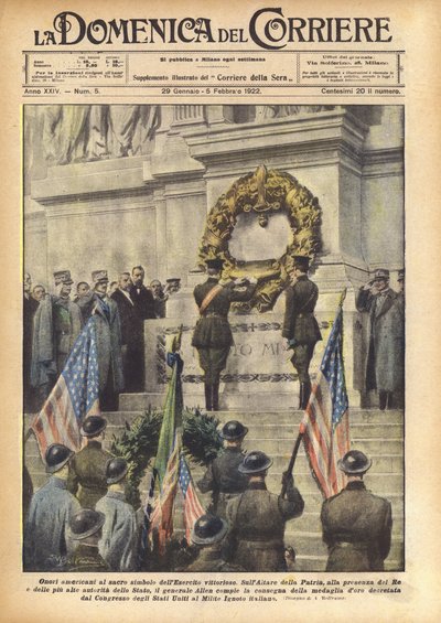 Honores americanos al sagrado símbolo del Ejército victorioso de Achille Beltrame