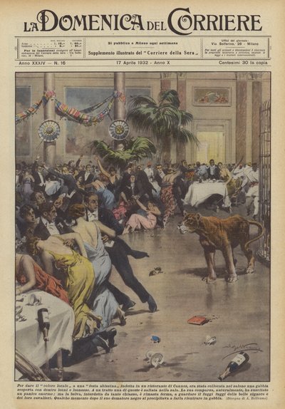Para dar el color local a una fiesta abisinia en un restaurante de Cannes de Achille Beltrame