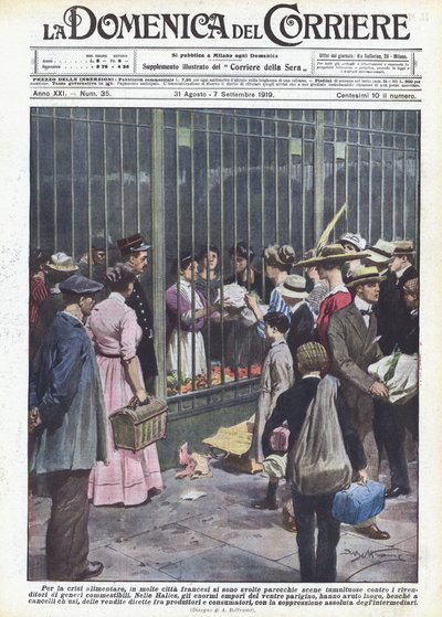 Debido a la crisis alimentaria, en muchas ciudades francesas se han producido varias escenas tumultuosas contra de Achille Beltrame