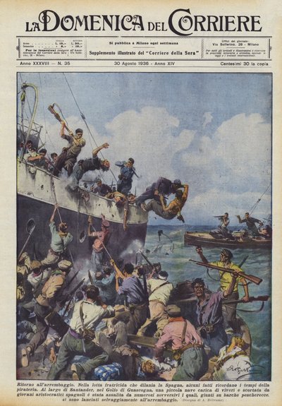 Regreso al abordaje de Achille Beltrame