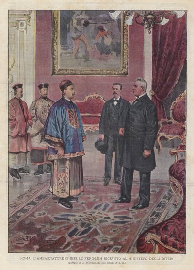 Roma, el embajador chino Lo-Feng-Luh recibido en el Ministerio de Asuntos Exteriores de Achille Beltrame