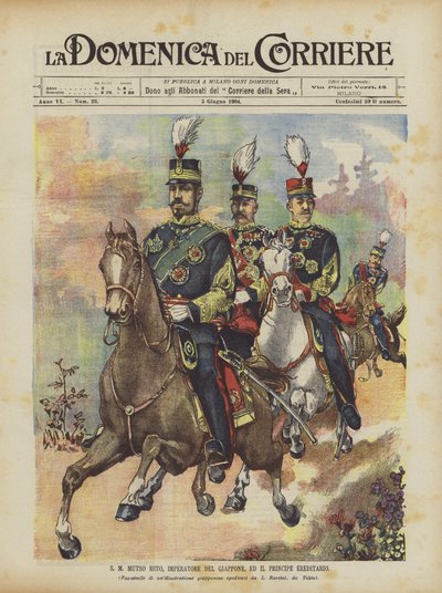 SM Mutso Hito, emperador de Japón, y el príncipe heredero de Achille Beltrame
