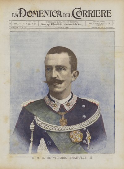 Su Majestad el rey Víctor Manuel III de Achille Beltrame
