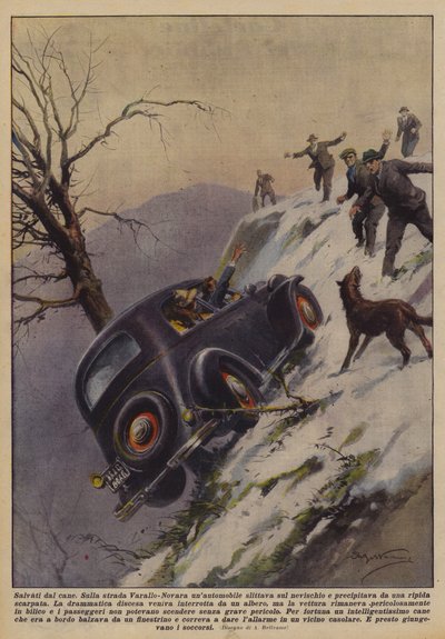 Salvados por el perro de Achille Beltrame