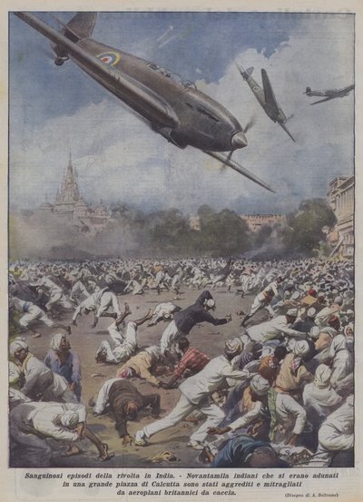 Sangrientos episodios de la revuelta en India de Achille Beltrame