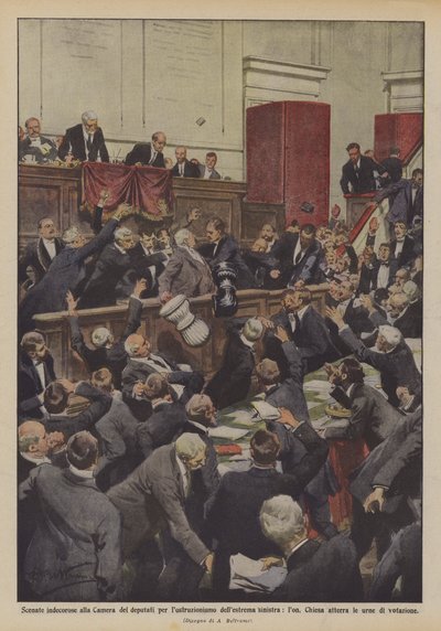 Escenas indecorosas en la Cámara de Diputados por el obstruccionismo de la extrema izquierda de Achille Beltrame