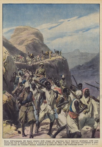 Escenas del avance de Achille Beltrame