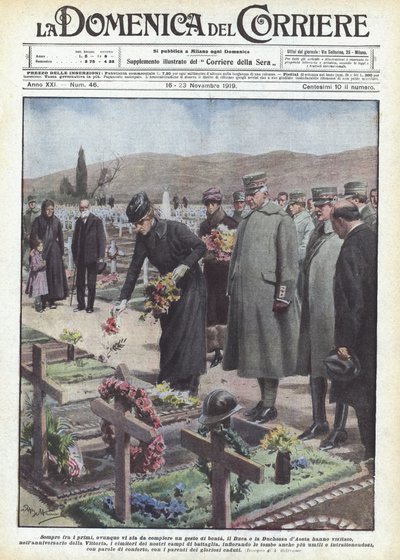 Siempre entre los primeros, donde sea necesario un gesto de bondad, el Duque y la Duquesa de Aosta de Achille Beltrame