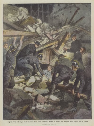 Sepultada viva entre los escombros de una casa derrumbada en Milán y salvada por los bomberos después de cinco horas de agonía de Achille Beltrame
