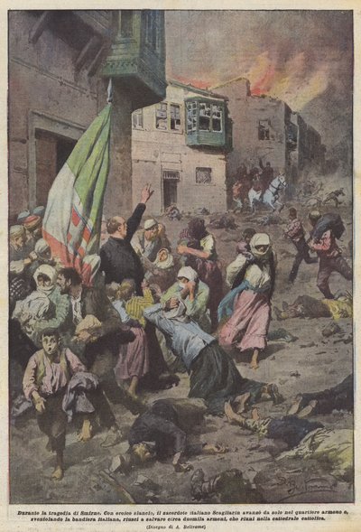 Esmirna durante la Guerra Greco-Turca (1919-22) de Achille Beltrame