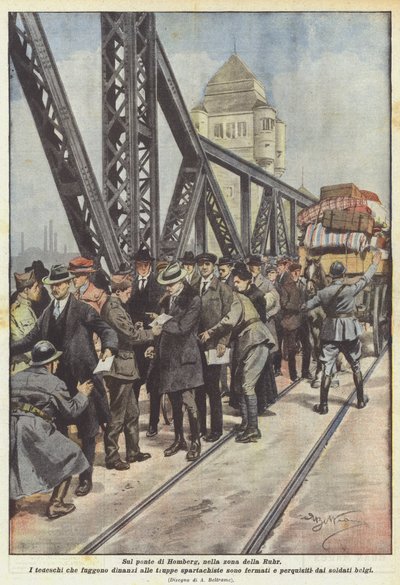 En el puente de Homberg, en la zona del Ruhr de Achille Beltrame