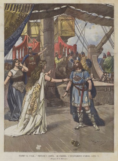 Teatro La Scala, Tristán e Isolda, de Wagner; El encantamiento de amor (Acto I) de Achille Beltrame