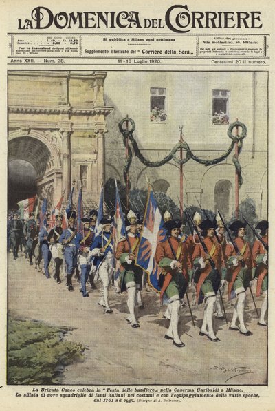 La Brigata Cueno celebra la Festa delle Bandiere de Achille Beltrame