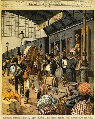 La Gran Emigración: llegadas y salidas de emigrantes del sur de Italia a Canadá de Achille Beltrame