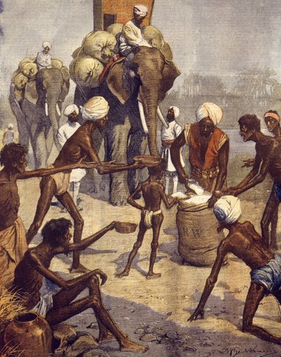 Los horrores del hambre en India, 11 de marzo de Achille Beltrame