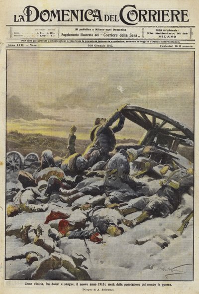 El año nuevo 1915 con la mitad de la población mundial en guerra de Achille Beltrame
