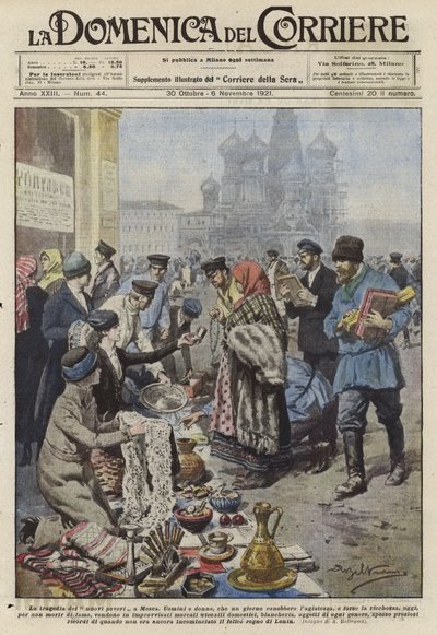 Los ricos se ven obligados a vender sus pertenencias en la Rusia post-revolucionaria de Achille Beltrame