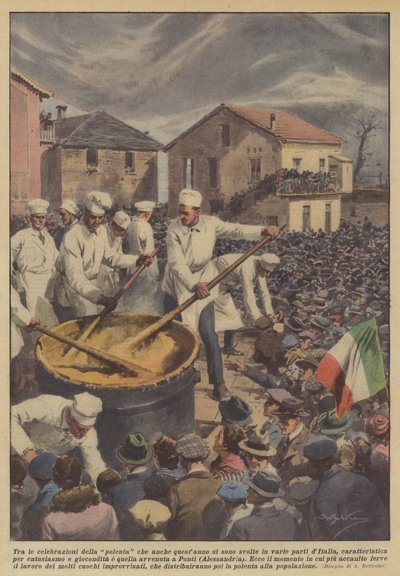 Entre las celebraciones de la polenta que también este año se llevaron a cabo en varias partes de Italia de Achille Beltrame