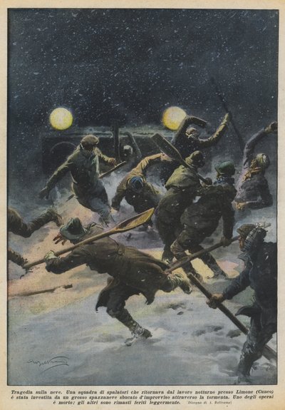 Tragedia en la nieve de Achille Beltrame