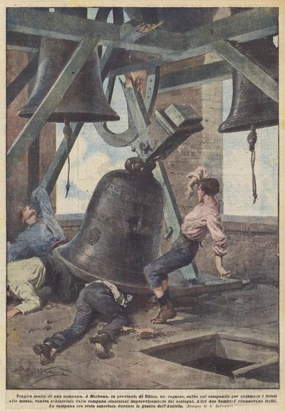 Trágico colapso de una campana de Achille Beltrame