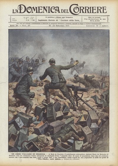 Un héroe italiano en Francia de Achille Beltrame