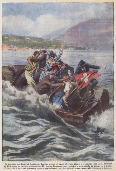Un drama en el Lago de Constanza de Achille Beltrame