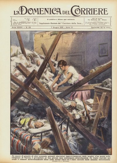 Un bloque de granito de más de sesenta quintales, que se desprendió repentinamente de las laderas de un de Achille Beltrame