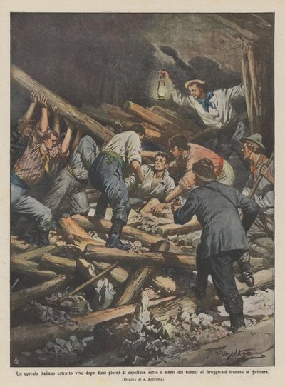 Un obrero italiano rescatado vivo después de diez días sepultado bajo los escombros del túnel de Achille Beltrame