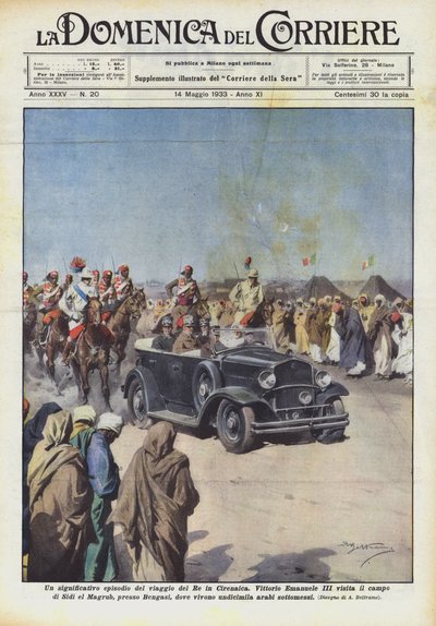 Un episodio significativo del viaje del Rey en Cirenaica de Achille Beltrame