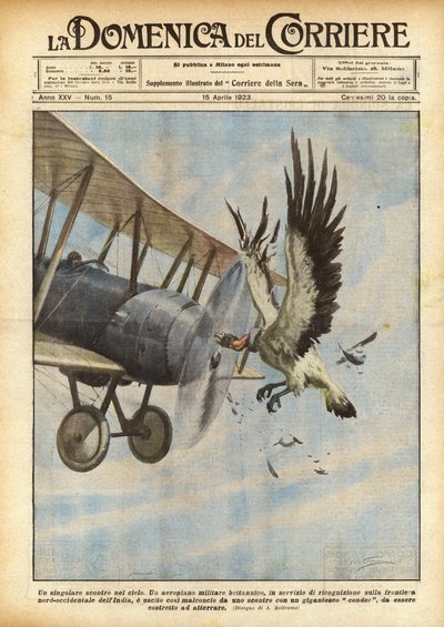 Un singular enfrentamiento en el cielo de Achille Beltrame