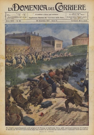 Un trágico motín en las prisiones de Folsom, en California de Achille Beltrame