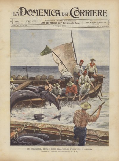 Una pesca extraordinaria de atún en la almadraba de Isolapiana, en Cerdeña de Achille Beltrame