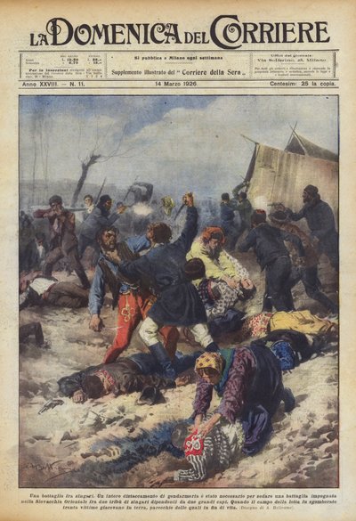 Una batalla entre gitanos de Achille Beltrame