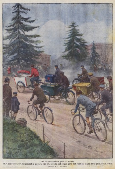 Una característica carrera en Milán de Achille Beltrame