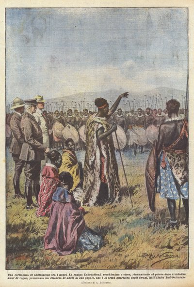 Una ceremonia de abdicación entre los negros de Achille Beltrame