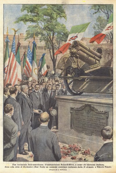 Una ceremonia italo-americana de Achille Beltrame