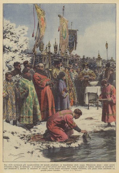 Una de las ceremonias más características del mundo ortodoxo, la bendición de las aguas de Achille Beltrame