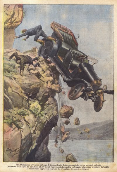 Una dramática aventura en el lago de Garda de Achille Beltrame