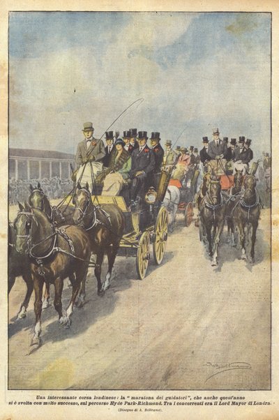 Una interesante carrera londinense, la maratón de conductores, que también este año se llevó a cabo de Achille Beltrame