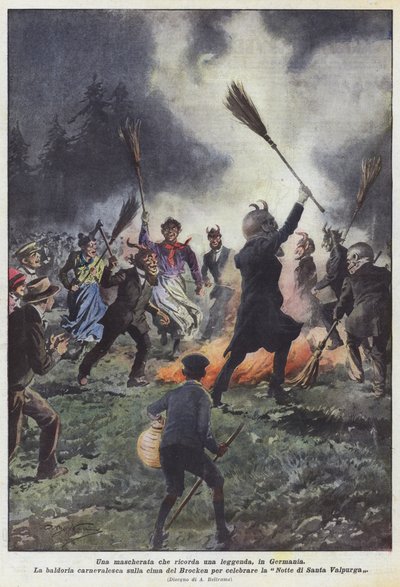 Una mascarada que recuerda una leyenda, en Alemania de Achille Beltrame
