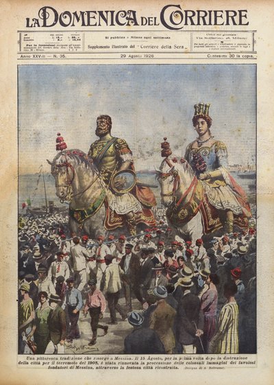 Una pintoresca tradición que resurge en Mesina de Achille Beltrame